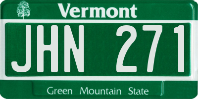 VT license plate JHN271