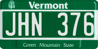 VT license plate JHN376