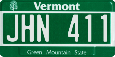 VT license plate JHN411