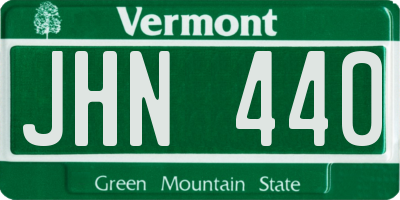 VT license plate JHN440