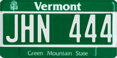 VT license plate JHN444