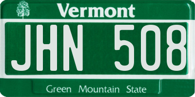 VT license plate JHN508