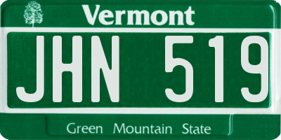 VT license plate JHN519