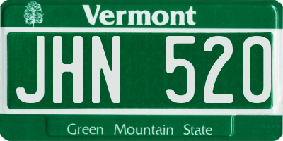 VT license plate JHN520
