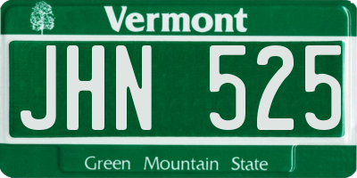 VT license plate JHN525