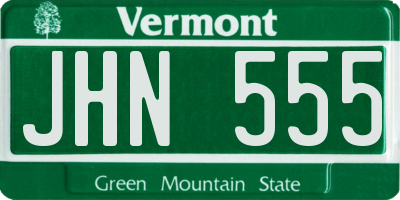 VT license plate JHN555