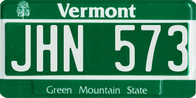 VT license plate JHN573