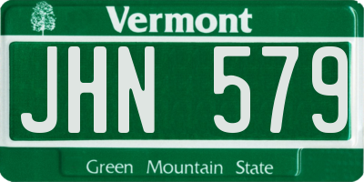 VT license plate JHN579