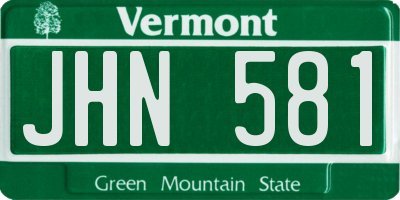 VT license plate JHN581