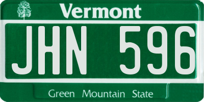 VT license plate JHN596