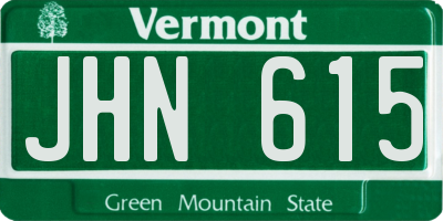 VT license plate JHN615