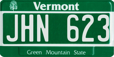 VT license plate JHN623