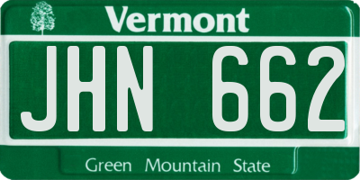 VT license plate JHN662