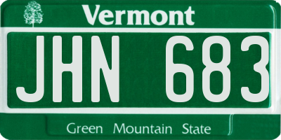 VT license plate JHN683