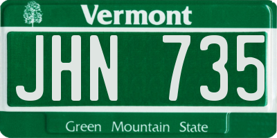VT license plate JHN735