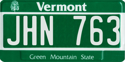 VT license plate JHN763