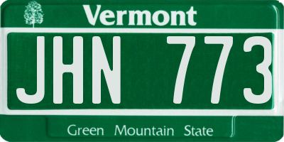 VT license plate JHN773
