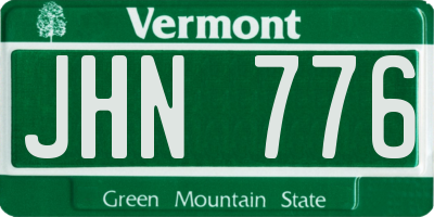VT license plate JHN776