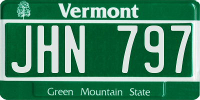 VT license plate JHN797