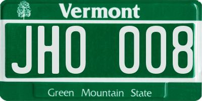 VT license plate JHO008