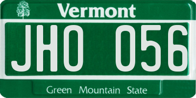 VT license plate JHO056