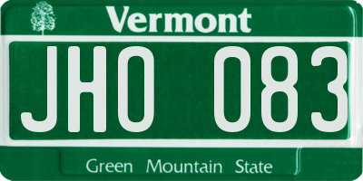 VT license plate JHO083