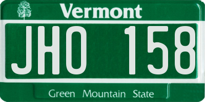 VT license plate JHO158