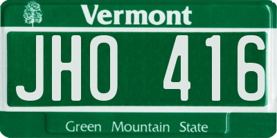 VT license plate JHO416