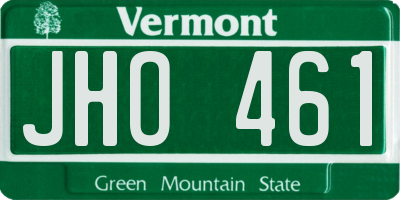 VT license plate JHO461