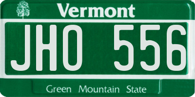 VT license plate JHO556