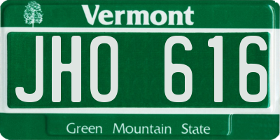 VT license plate JHO616