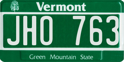 VT license plate JHO763