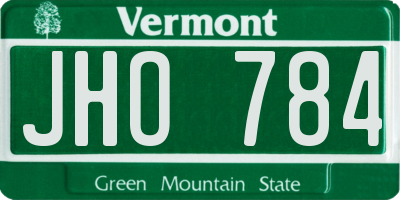 VT license plate JHO784