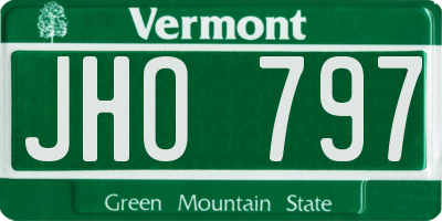 VT license plate JHO797