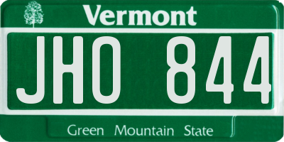 VT license plate JHO844