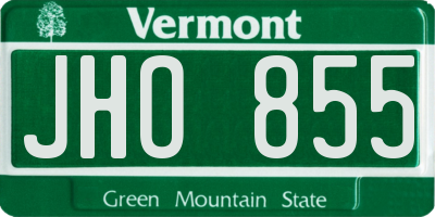 VT license plate JHO855