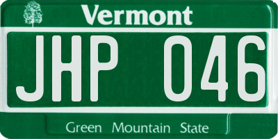 VT license plate JHP046