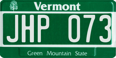 VT license plate JHP073