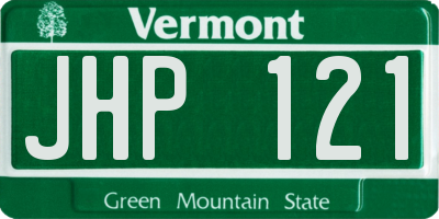 VT license plate JHP121