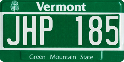 VT license plate JHP185