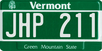 VT license plate JHP211