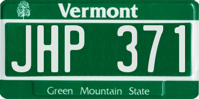 VT license plate JHP371