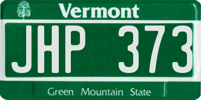 VT license plate JHP373