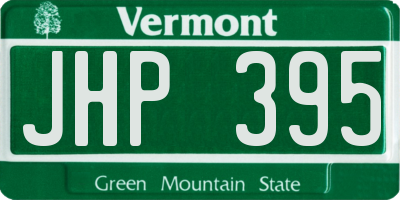 VT license plate JHP395