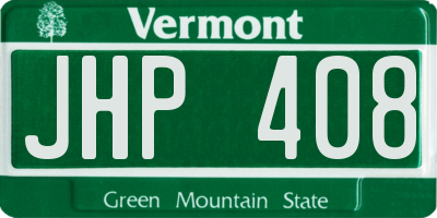 VT license plate JHP408