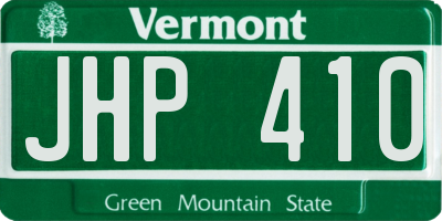 VT license plate JHP410