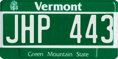 VT license plate JHP443