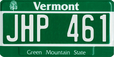 VT license plate JHP461