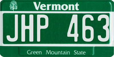 VT license plate JHP463