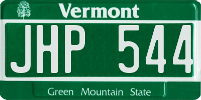 VT license plate JHP544